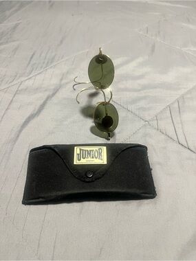 Junior Gaultier Gold Frame Sunglasses with Olive Green Lenses
